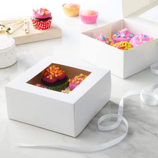 6 Packs: 3 ct. (18 total) Window Cupcake Boxes by Makery®